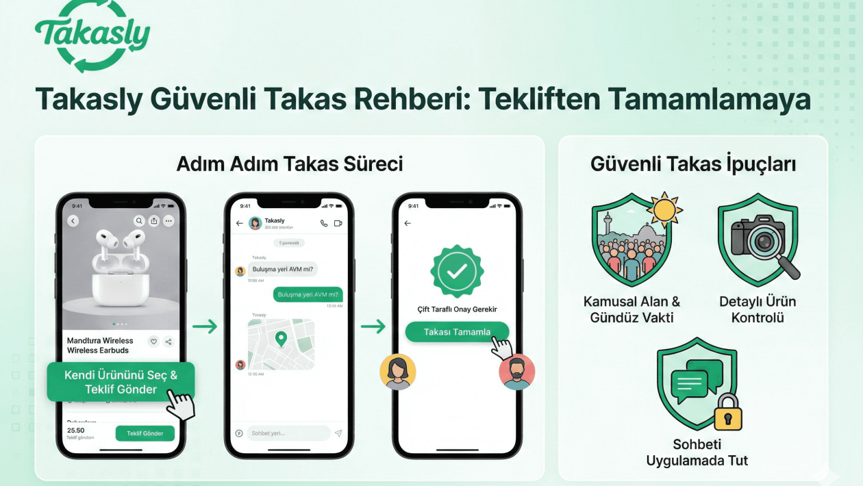 Takasly | Takas Rehberi: Takasly'de Nasıl Takas Teklifi Verilir ve Güvenli Takas Stratejileri