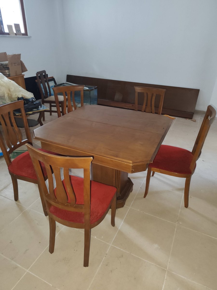 Takasly | Açılır Kapanır Ahşap Yemek Masası + 5 Sandalye | Sağlam ve Temiz