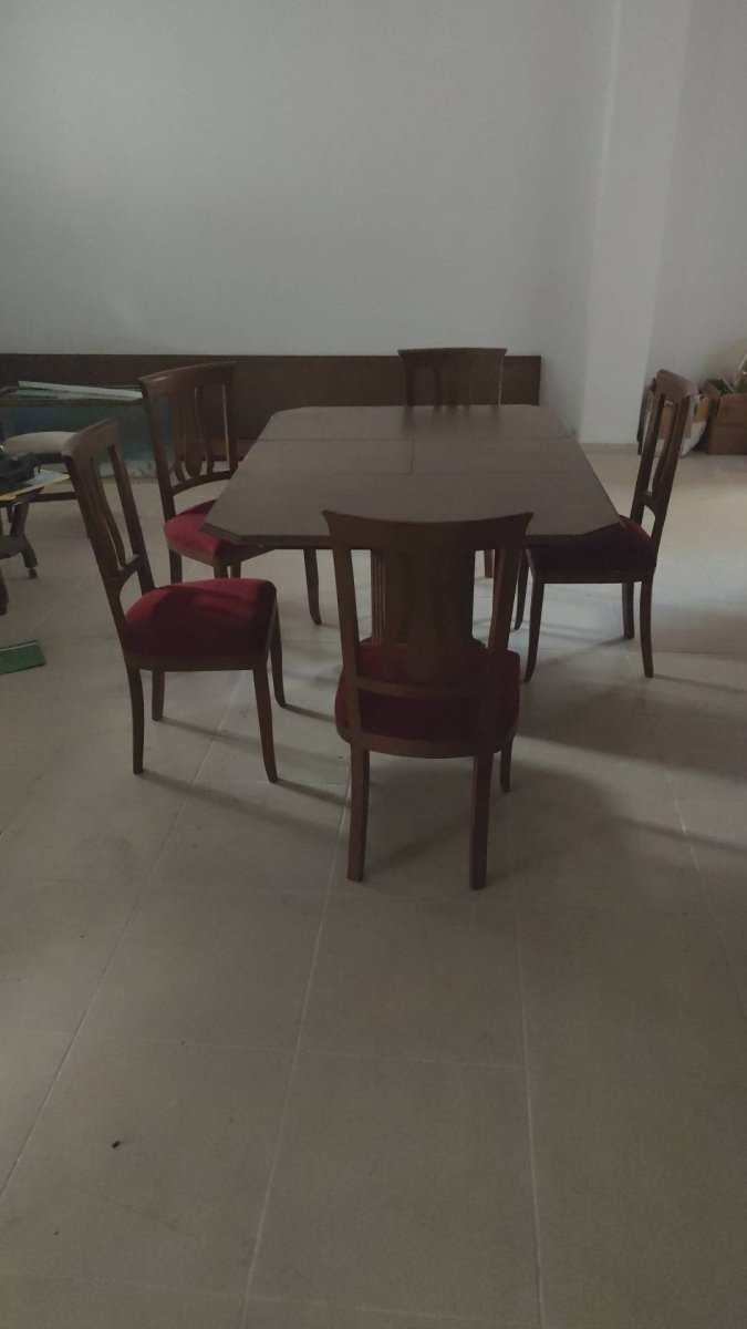 Takasly | Açılır Kapanır Ahşap Yemek Masası + 5 Sandalye | Sağlam ve Temiz