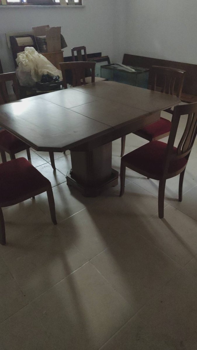 Takasly | Açılır Kapanır Ahşap Yemek Masası + 5 Sandalye | Sağlam ve Temiz